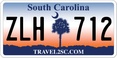SC license plate ZLH712