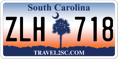 SC license plate ZLH718