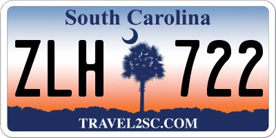 SC license plate ZLH722