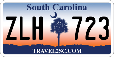 SC license plate ZLH723