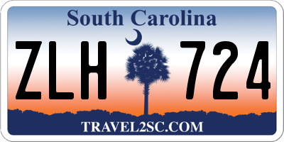 SC license plate ZLH724