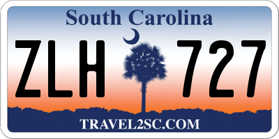 SC license plate ZLH727