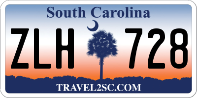 SC license plate ZLH728
