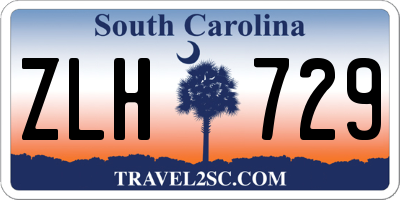 SC license plate ZLH729