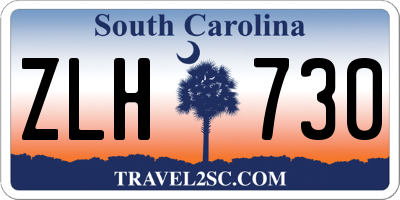 SC license plate ZLH730