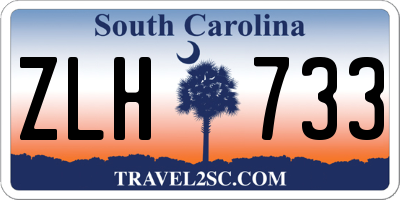SC license plate ZLH733