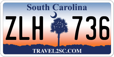 SC license plate ZLH736