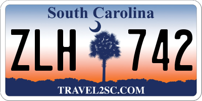 SC license plate ZLH742