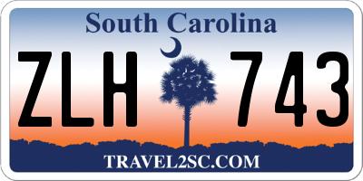 SC license plate ZLH743
