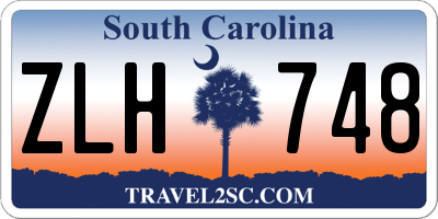 SC license plate ZLH748
