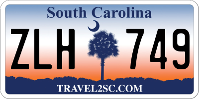 SC license plate ZLH749