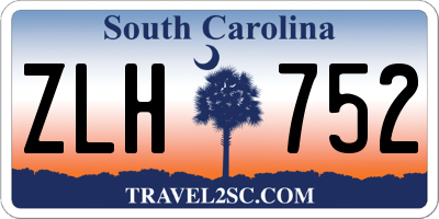 SC license plate ZLH752