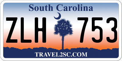 SC license plate ZLH753