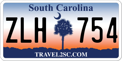SC license plate ZLH754
