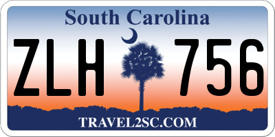 SC license plate ZLH756
