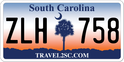SC license plate ZLH758