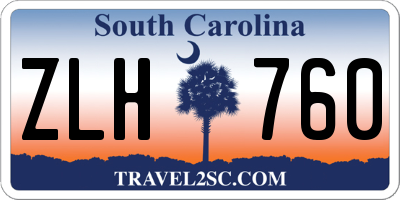SC license plate ZLH760