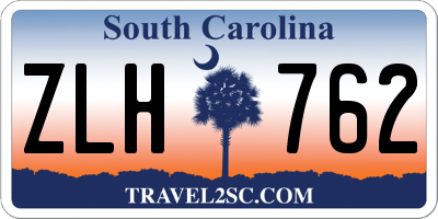 SC license plate ZLH762