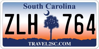 SC license plate ZLH764