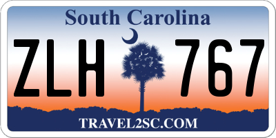 SC license plate ZLH767