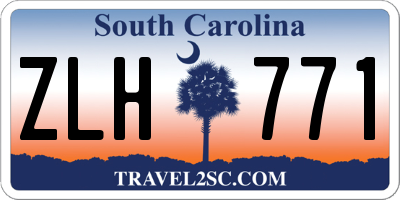 SC license plate ZLH771