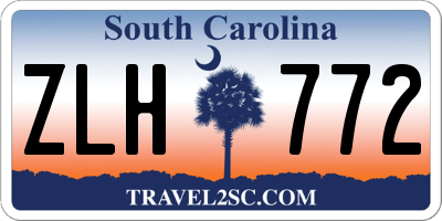 SC license plate ZLH772
