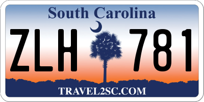 SC license plate ZLH781