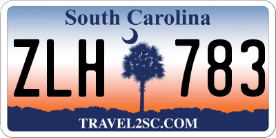 SC license plate ZLH783