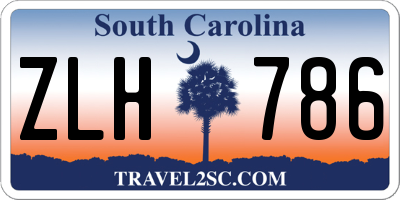 SC license plate ZLH786