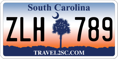 SC license plate ZLH789