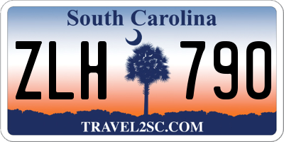 SC license plate ZLH790