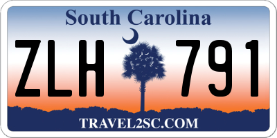 SC license plate ZLH791