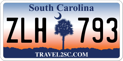 SC license plate ZLH793