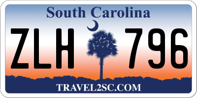 SC license plate ZLH796