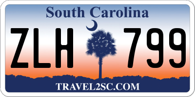 SC license plate ZLH799