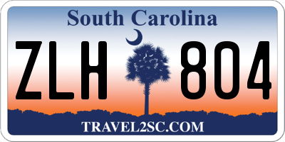 SC license plate ZLH804