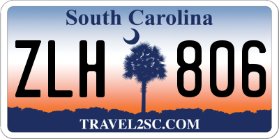 SC license plate ZLH806