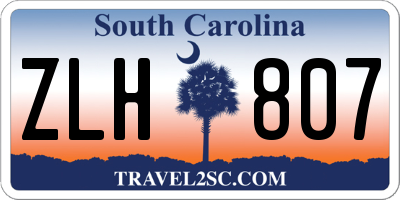 SC license plate ZLH807