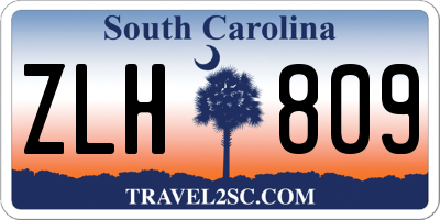 SC license plate ZLH809