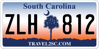 SC license plate ZLH812