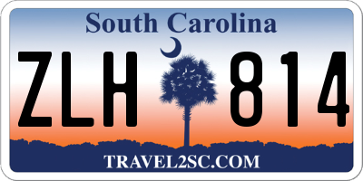 SC license plate ZLH814