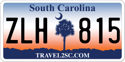 SC license plate ZLH815