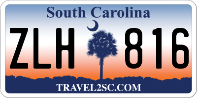 SC license plate ZLH816