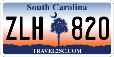 SC license plate ZLH820