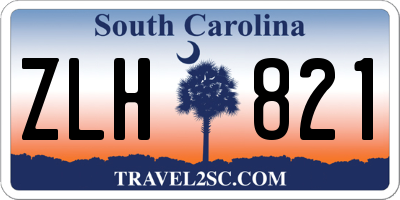 SC license plate ZLH821