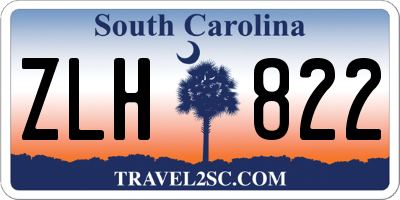 SC license plate ZLH822