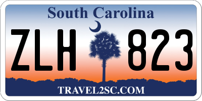 SC license plate ZLH823