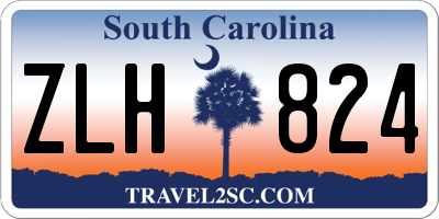 SC license plate ZLH824