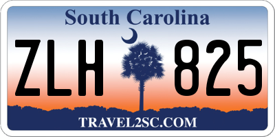 SC license plate ZLH825
