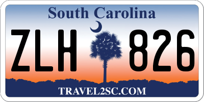 SC license plate ZLH826